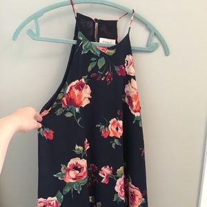 Navy floral boutique dress